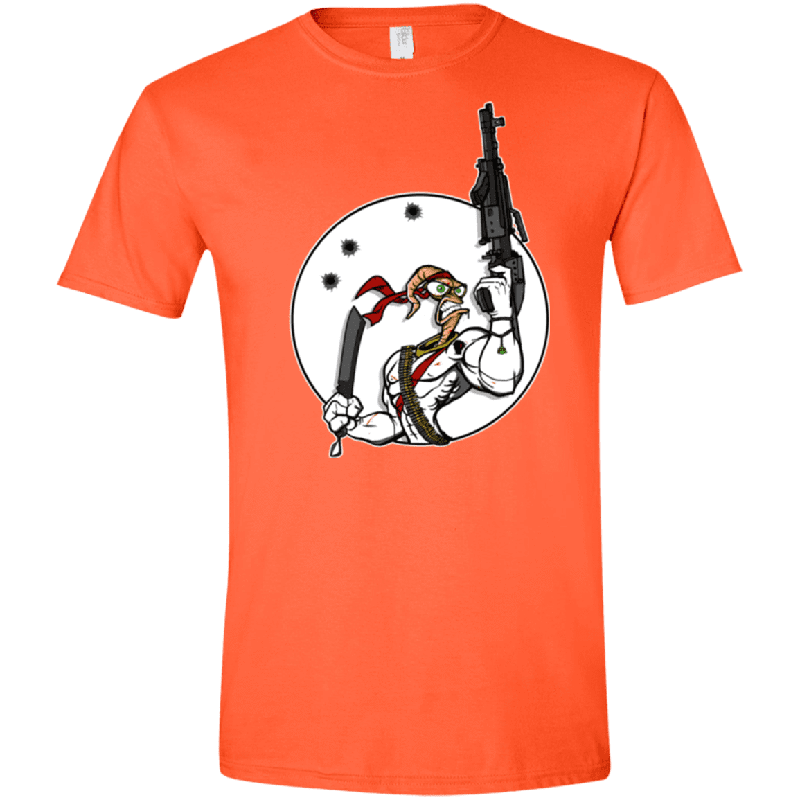 T-Shirts Orange / S Battle Worm Men's Semi-Fitted Softstyle