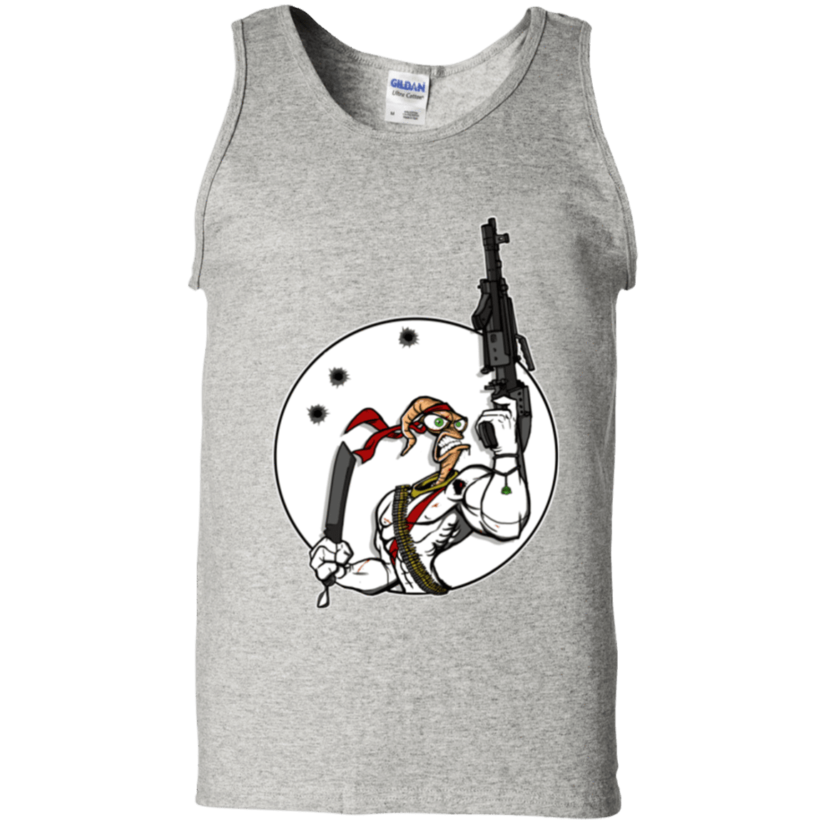 T-Shirts Ash / S Battle Worm Men's Tank Top