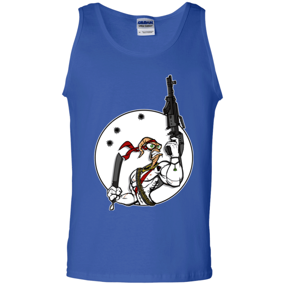 T-Shirts Royal / S Battle Worm Men's Tank Top
