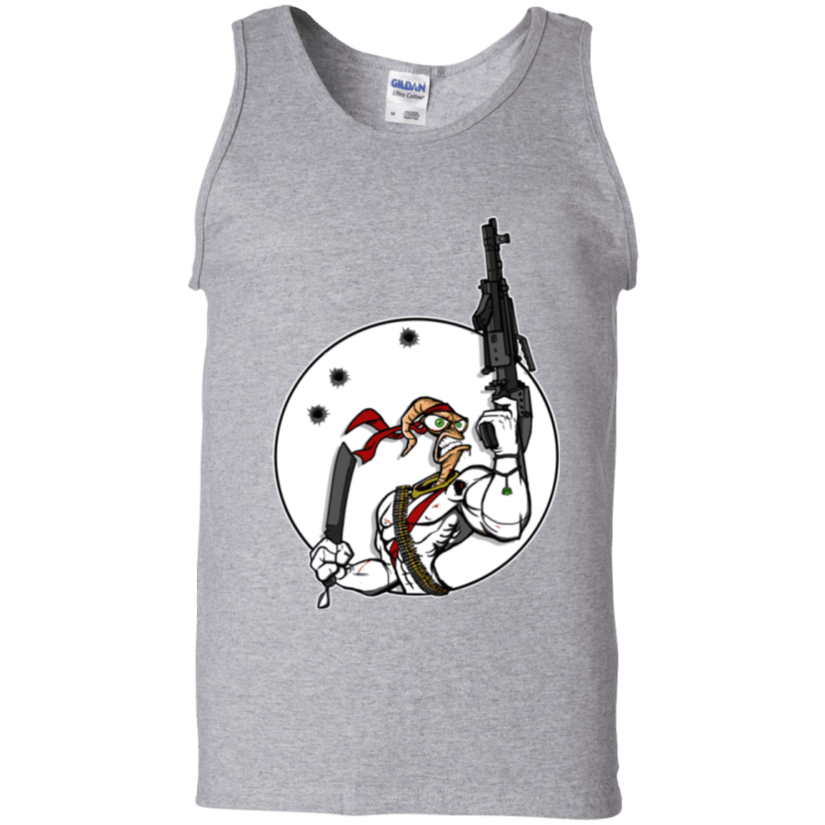 T-Shirts Sport Grey / S Battle Worm Men's Tank Top