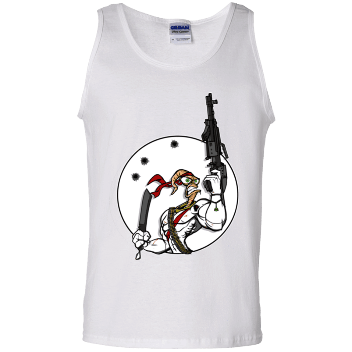 T-Shirts White / S Battle Worm Men's Tank Top
