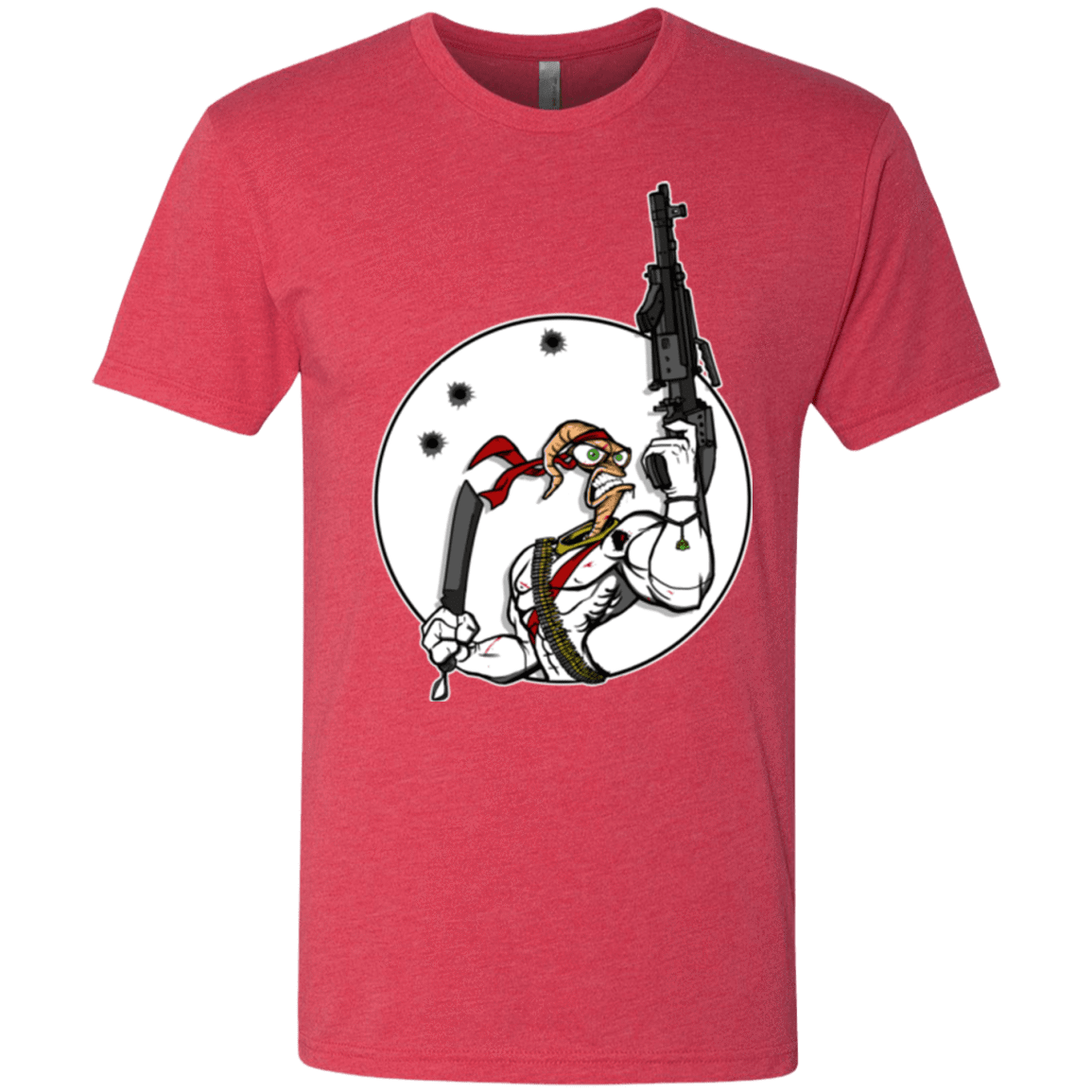 T-Shirts Vintage Red / S Battle Worm Men's Triblend T-Shirt