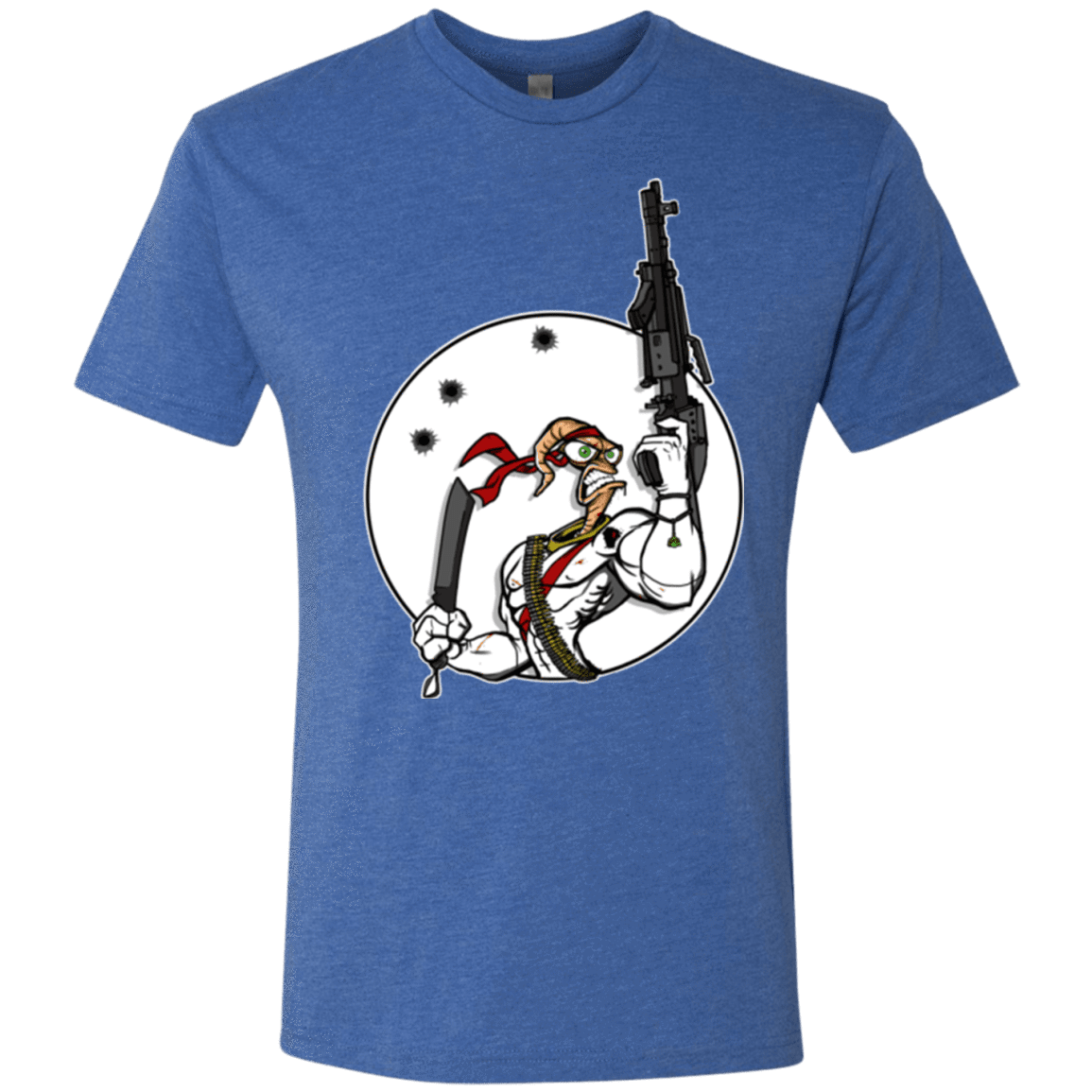 T-Shirts Vintage Royal / S Battle Worm Men's Triblend T-Shirt