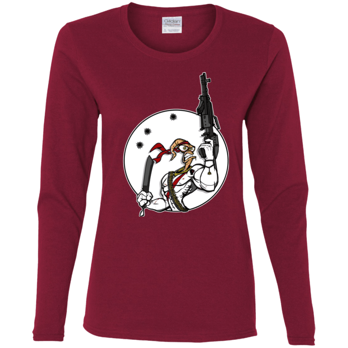 T-Shirts Cardinal / S Battle Worm Women's Long Sleeve T-Shirt