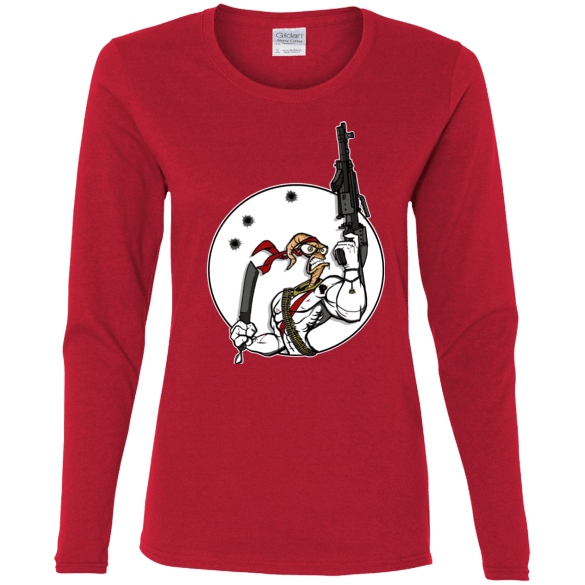 T-Shirts Red / S Battle Worm Women's Long Sleeve T-Shirt