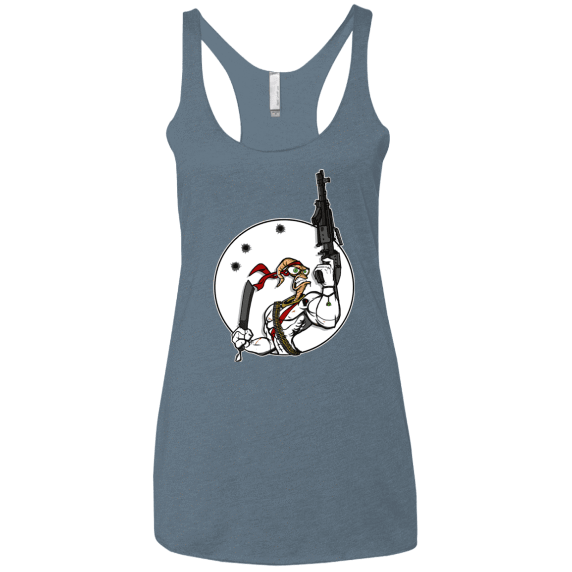 T-Shirts Indigo / X-Small Battle Worm Women's Triblend Racerback Tank