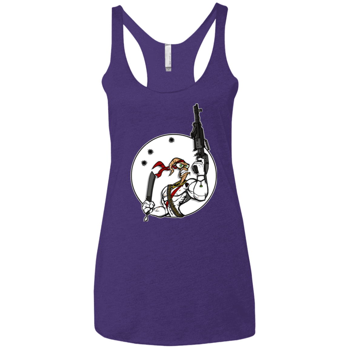 T-Shirts Purple Rush / X-Small Battle Worm Women's Triblend Racerback Tank