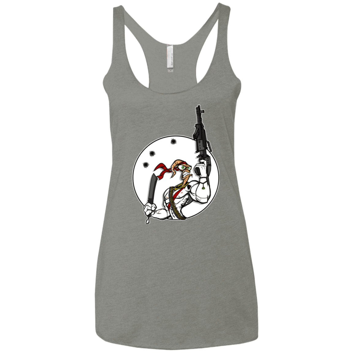 T-Shirts Venetian Grey / X-Small Battle Worm Women's Triblend Racerback Tank