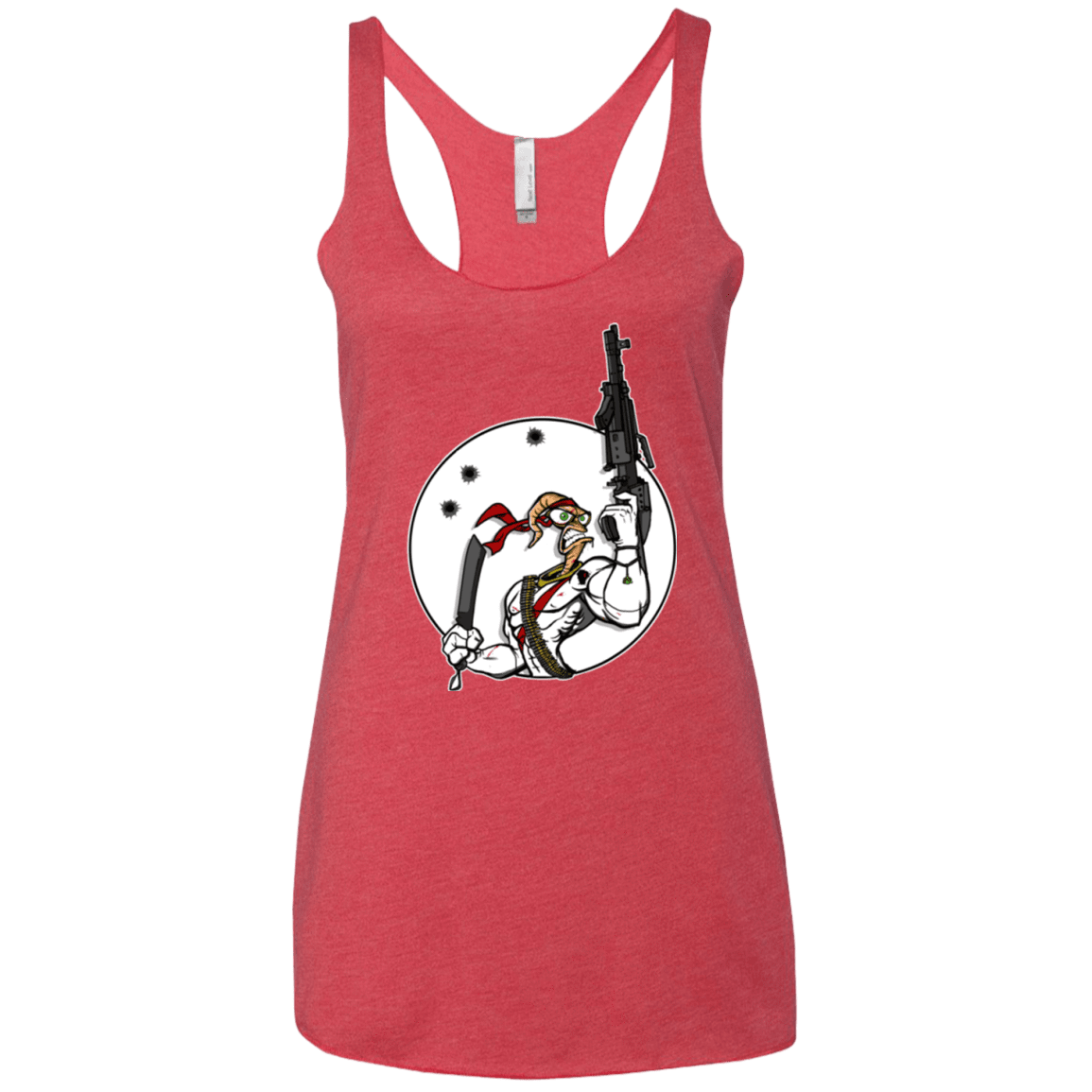 T-Shirts Vintage Red / X-Small Battle Worm Women's Triblend Racerback Tank