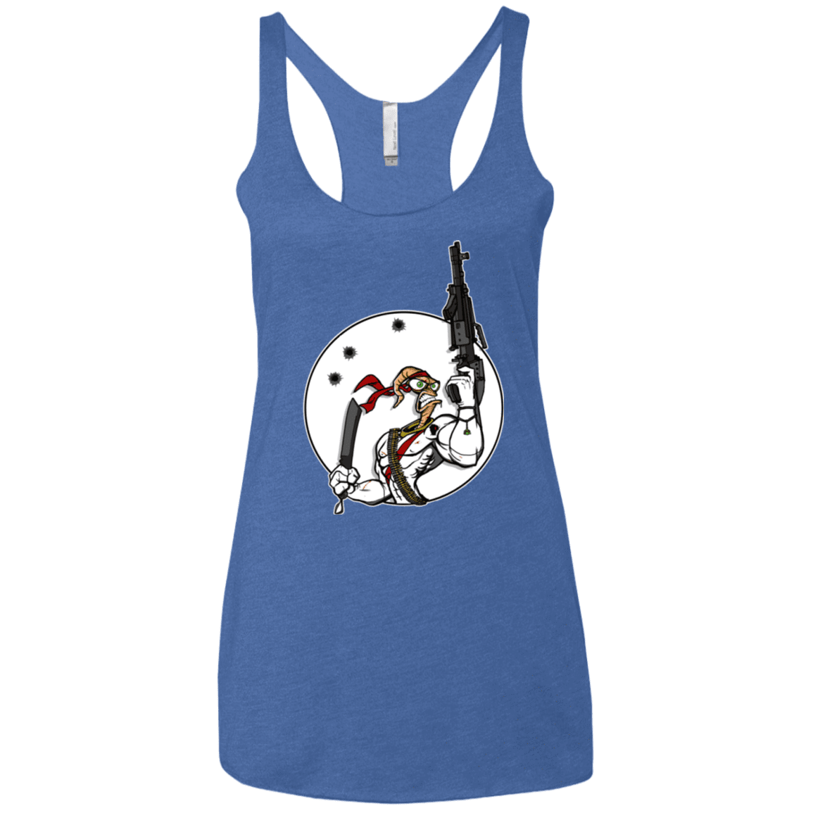 T-Shirts Vintage Royal / X-Small Battle Worm Women's Triblend Racerback Tank