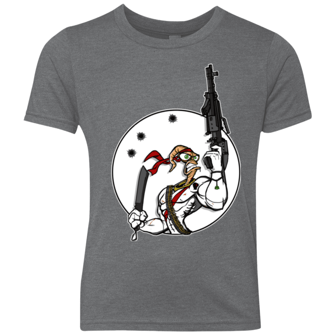 T-Shirts Premium Heather / YXS Battle Worm Youth Triblend T-Shirt