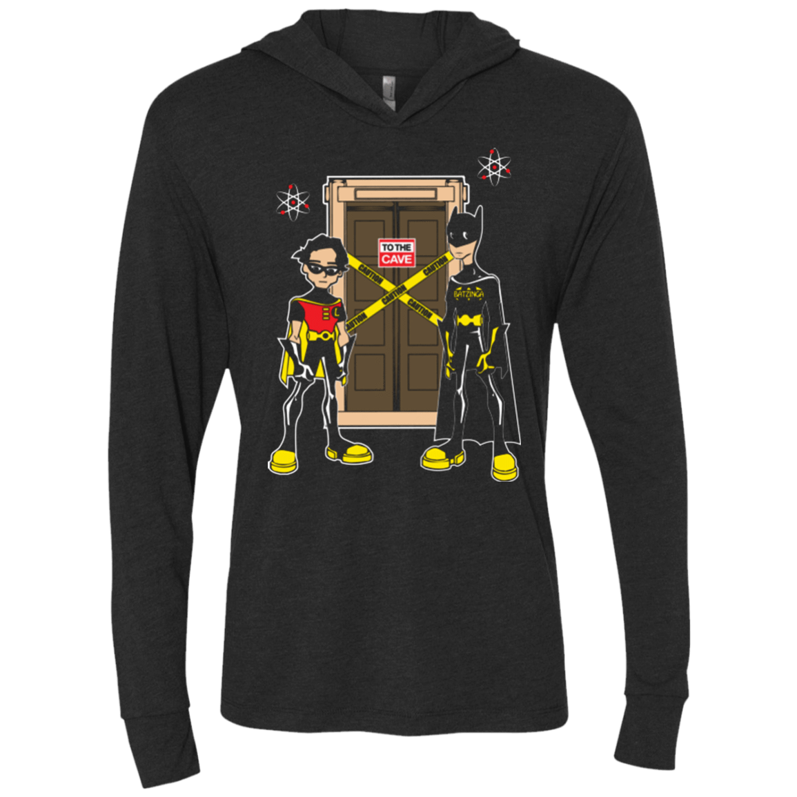 T-Shirts Vintage Black / X-Small Batzinga Triblend Long Sleeve Hoodie Tee