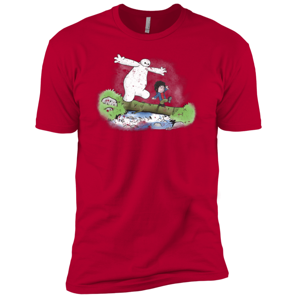 T-Shirts Red / YXS Baymax And Hiro Boys Premium T-Shirt