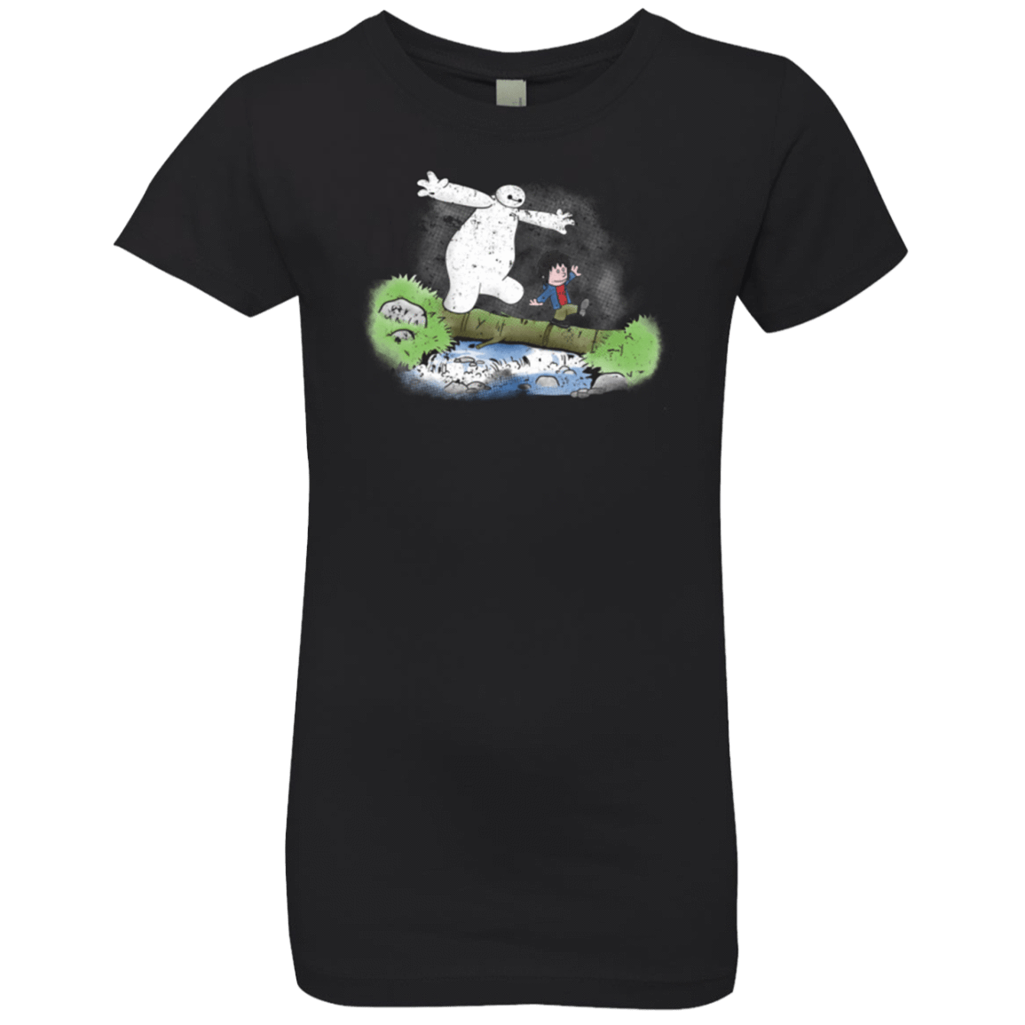 T-Shirts Black / YXS Baymax And Hiro Girls Premium T-Shirt