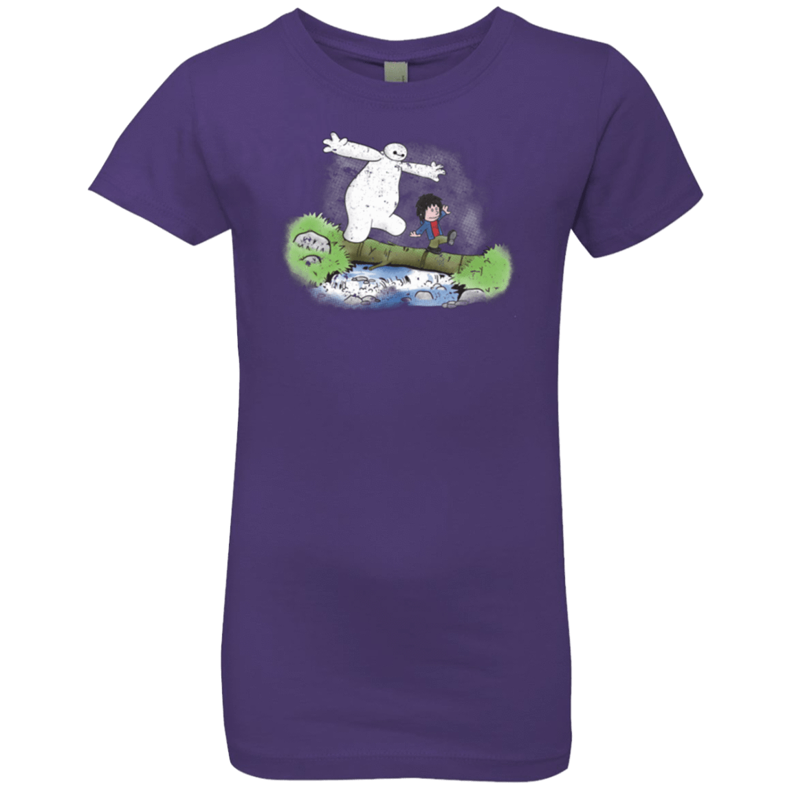 T-Shirts Purple Rush / YXS Baymax And Hiro Girls Premium T-Shirt