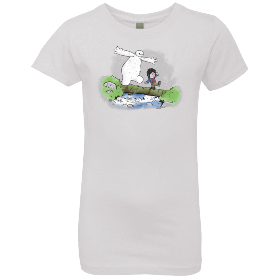 T-Shirts White / YXS Baymax And Hiro Girls Premium T-Shirt
