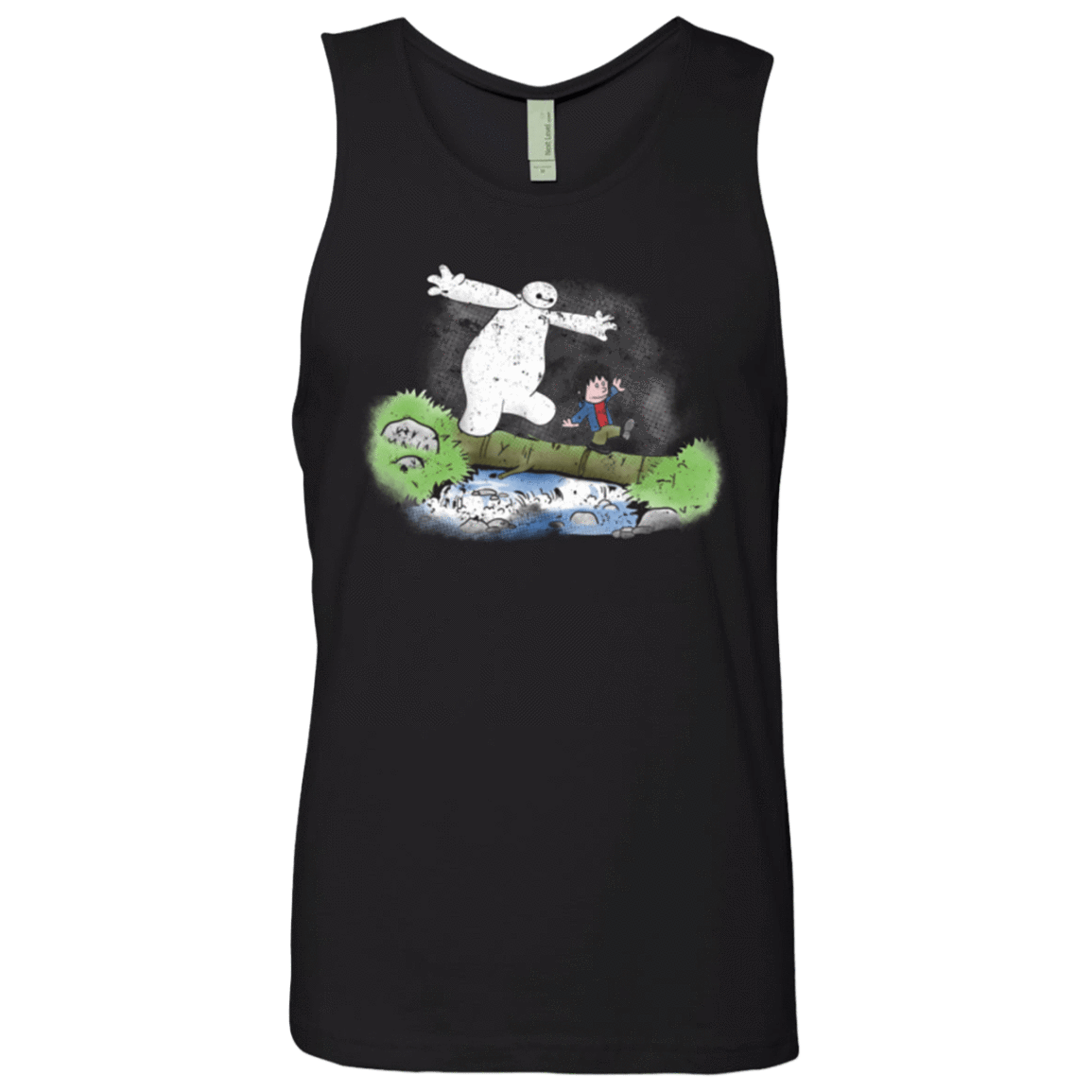 T-Shirts Black / Small Baymax And Hiro Men's Premium Tank Top