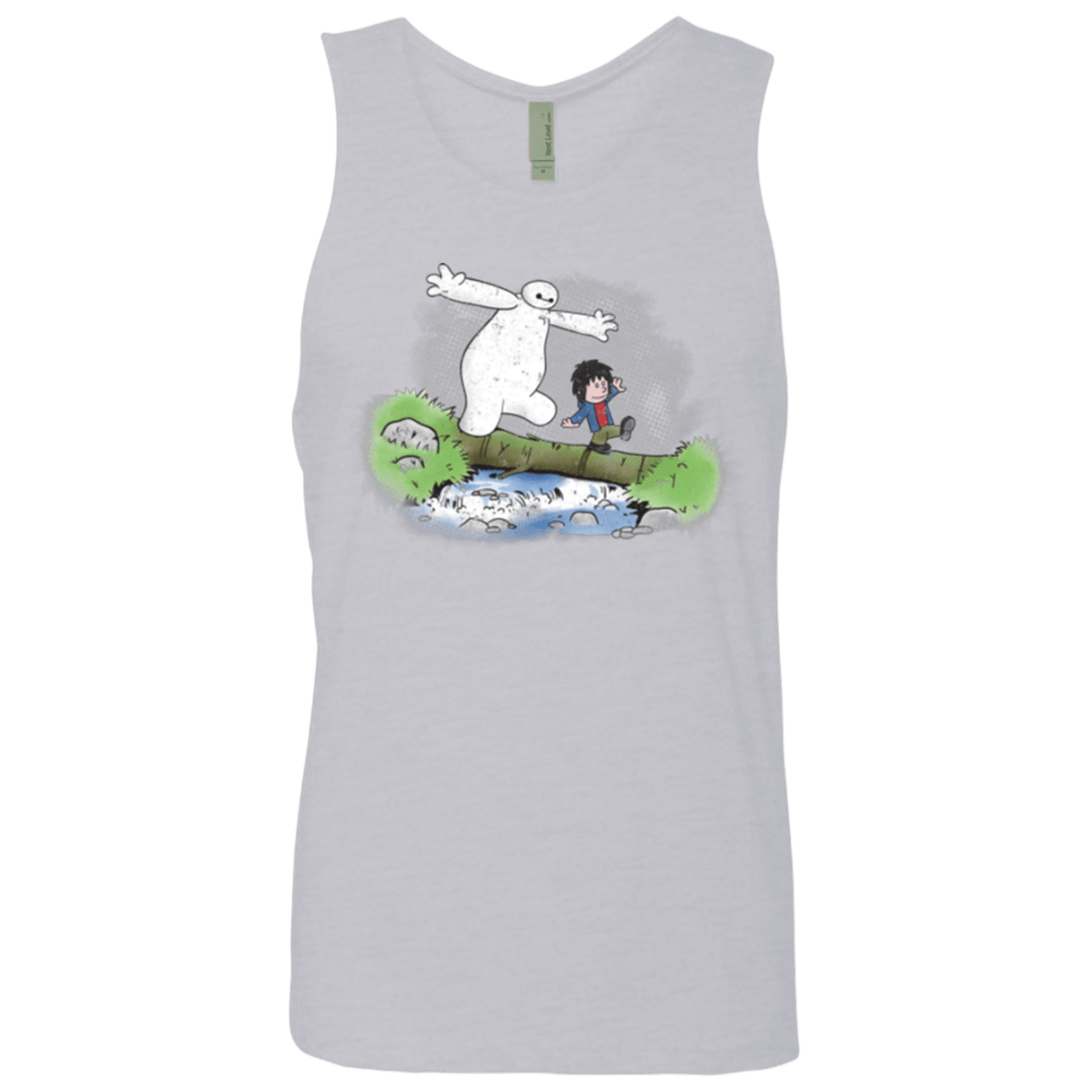 T-Shirts Heather Grey / Small Baymax And Hiro Men's Premium Tank Top