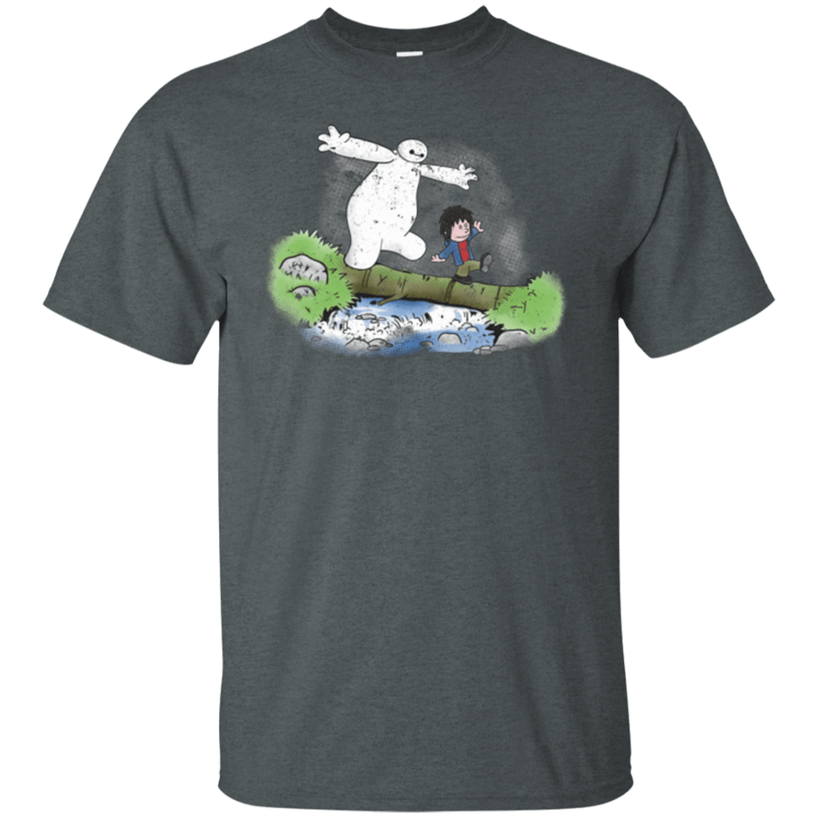 T-Shirts Dark Heather / Small Baymax And Hiro T-Shirt