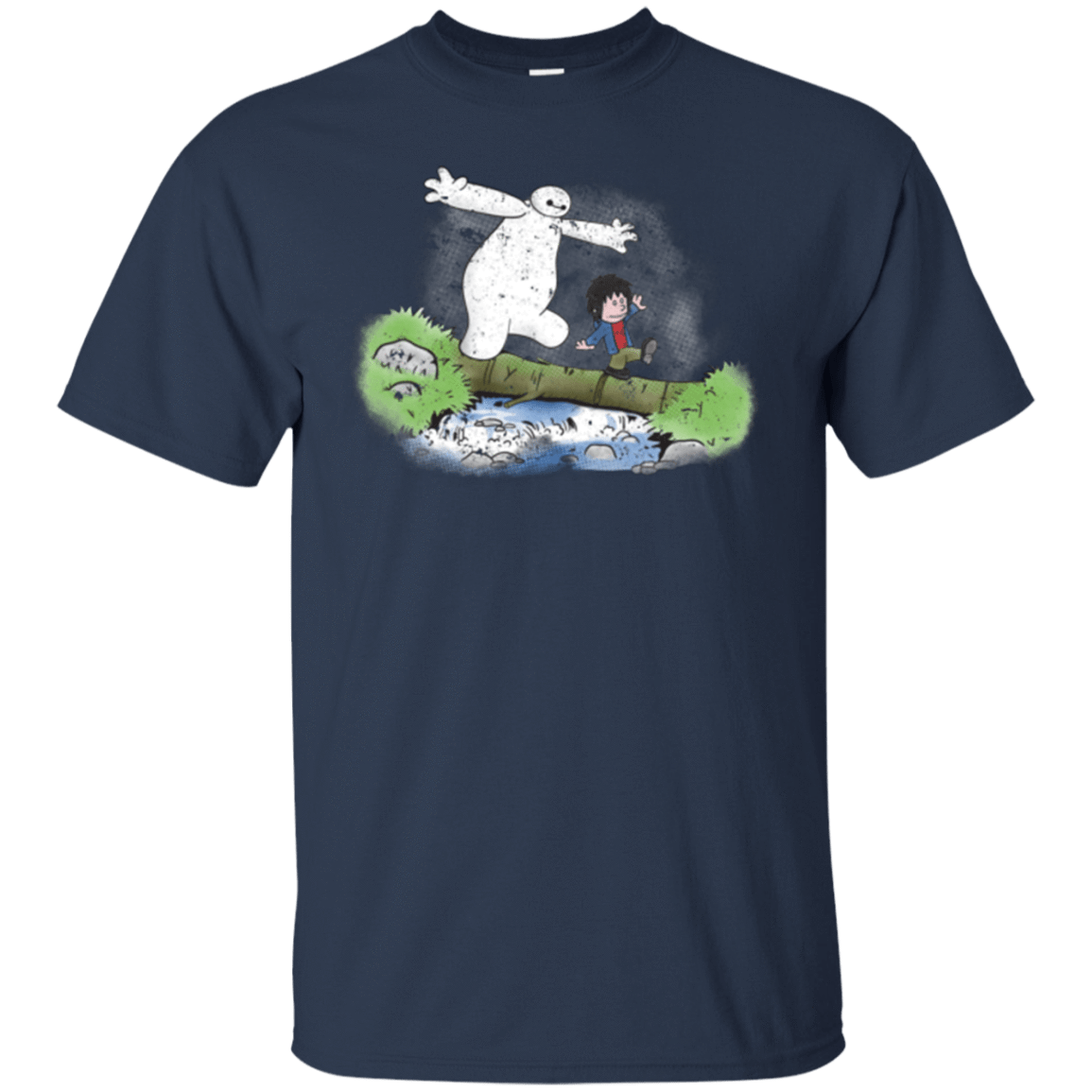 T-Shirts Navy / Small Baymax And Hiro T-Shirt