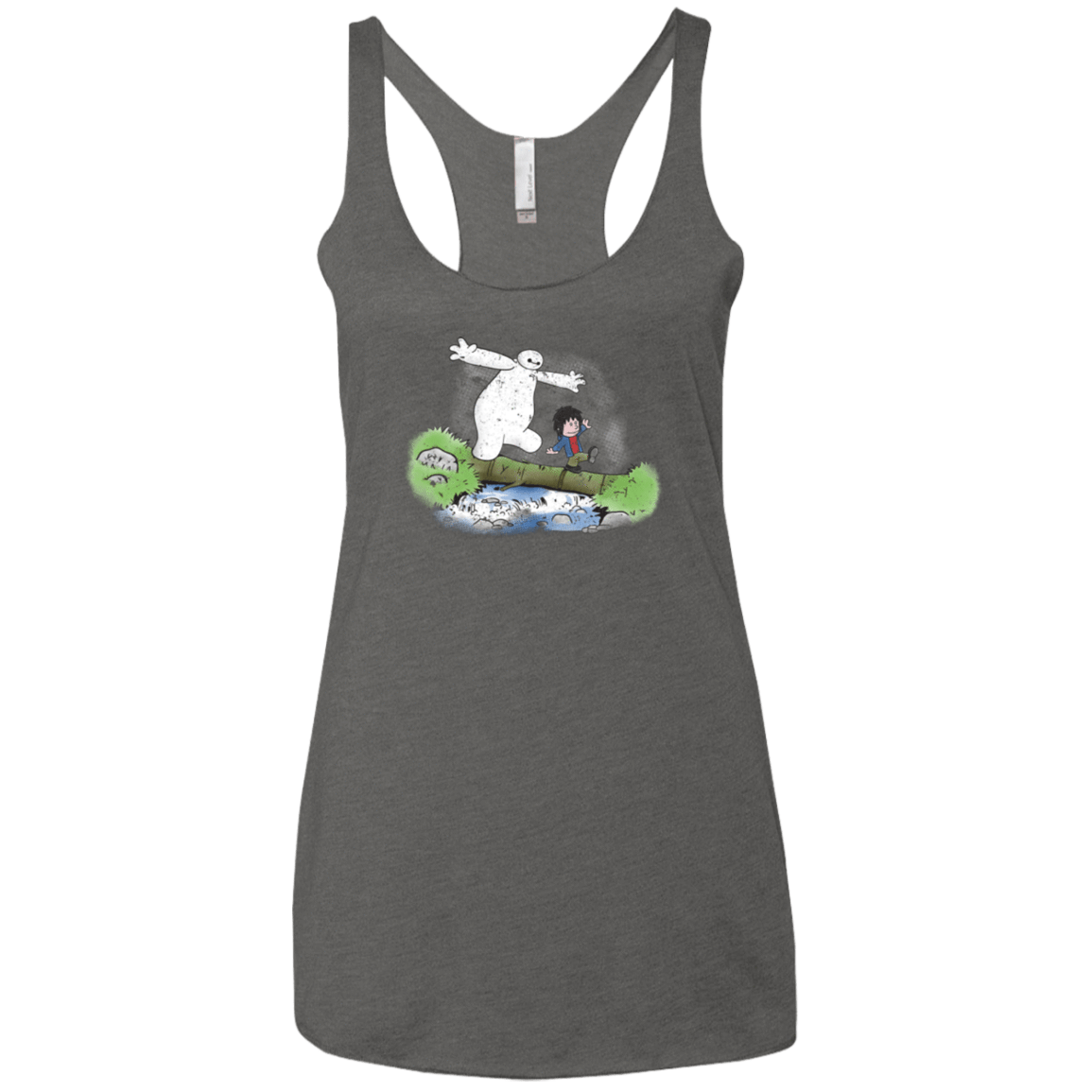 T-Shirts Premium Heather / X-Small Baymax And Hiro Women's Triblend Racerback Tank