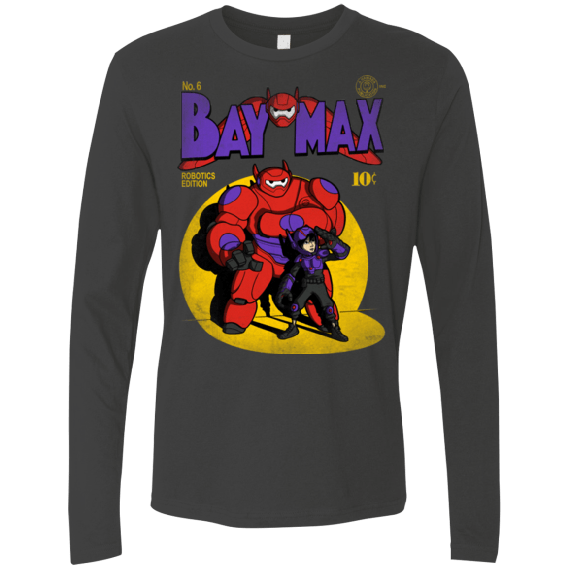 T-Shirts Heavy Metal / Small Baymax Number 9 Men's Premium Long Sleeve