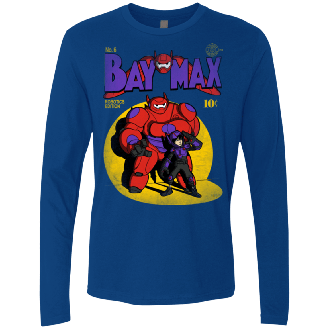 T-Shirts Royal / Small Baymax Number 9 Men's Premium Long Sleeve
