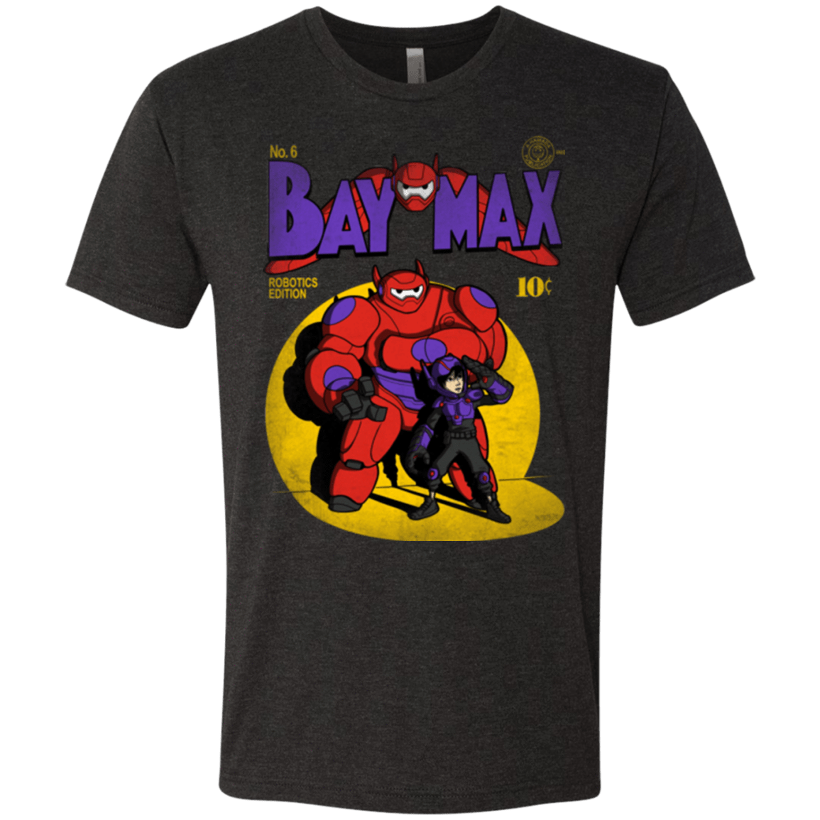 T-Shirts Vintage Black / Small Baymax Number 9 Men's Triblend T-Shirt