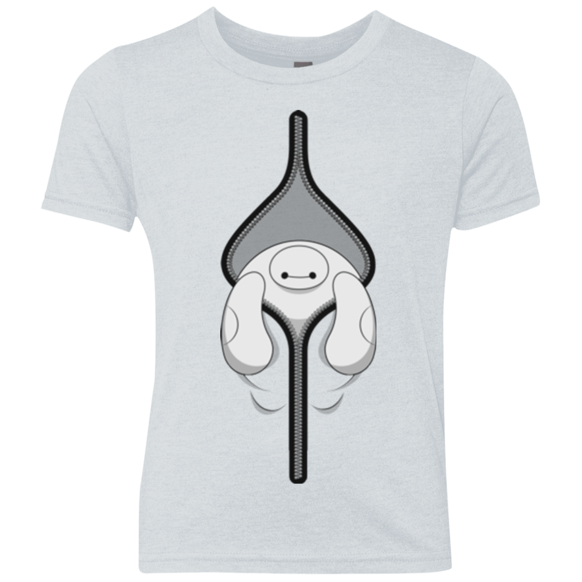 T-Shirts Heather White / YXS Baymax Youth Triblend T-Shirt