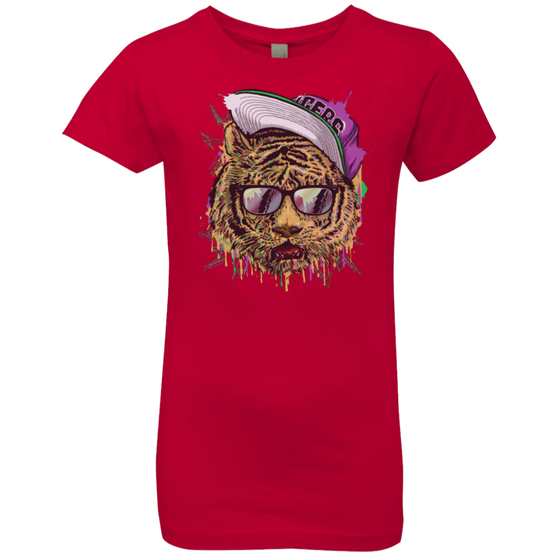 T-Shirts Red / YXS Bayside Tigers Girls Premium T-Shirt