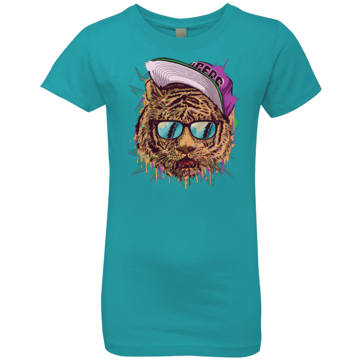 T-Shirts Tahiti Blue / YXS Bayside Tigers Girls Premium T-Shirt