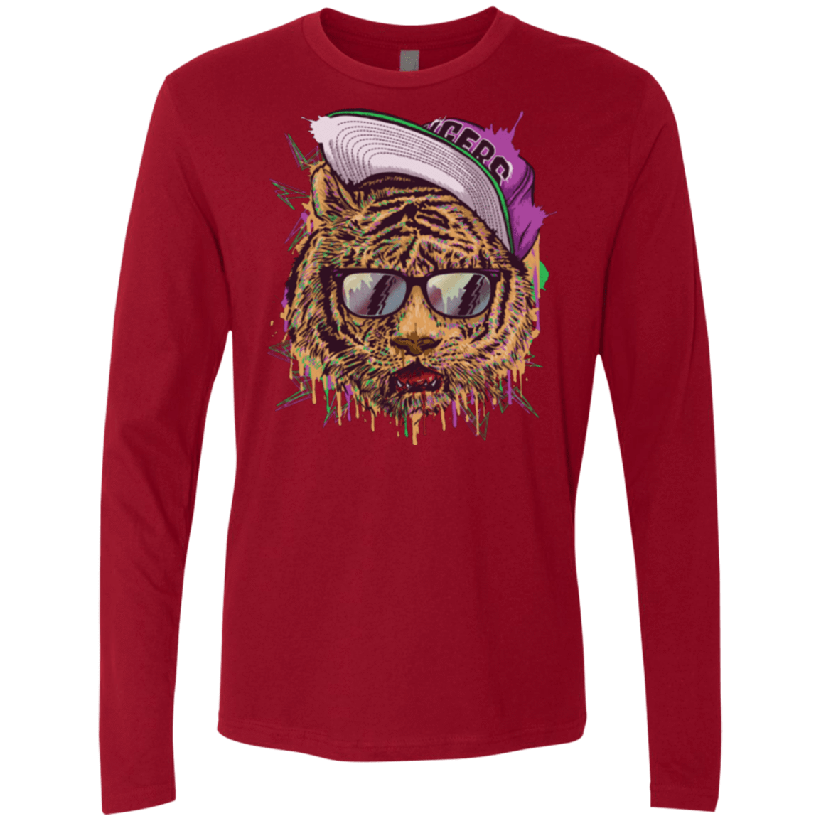 T-Shirts Cardinal / Small Bayside Tigers Men's Premium Long Sleeve