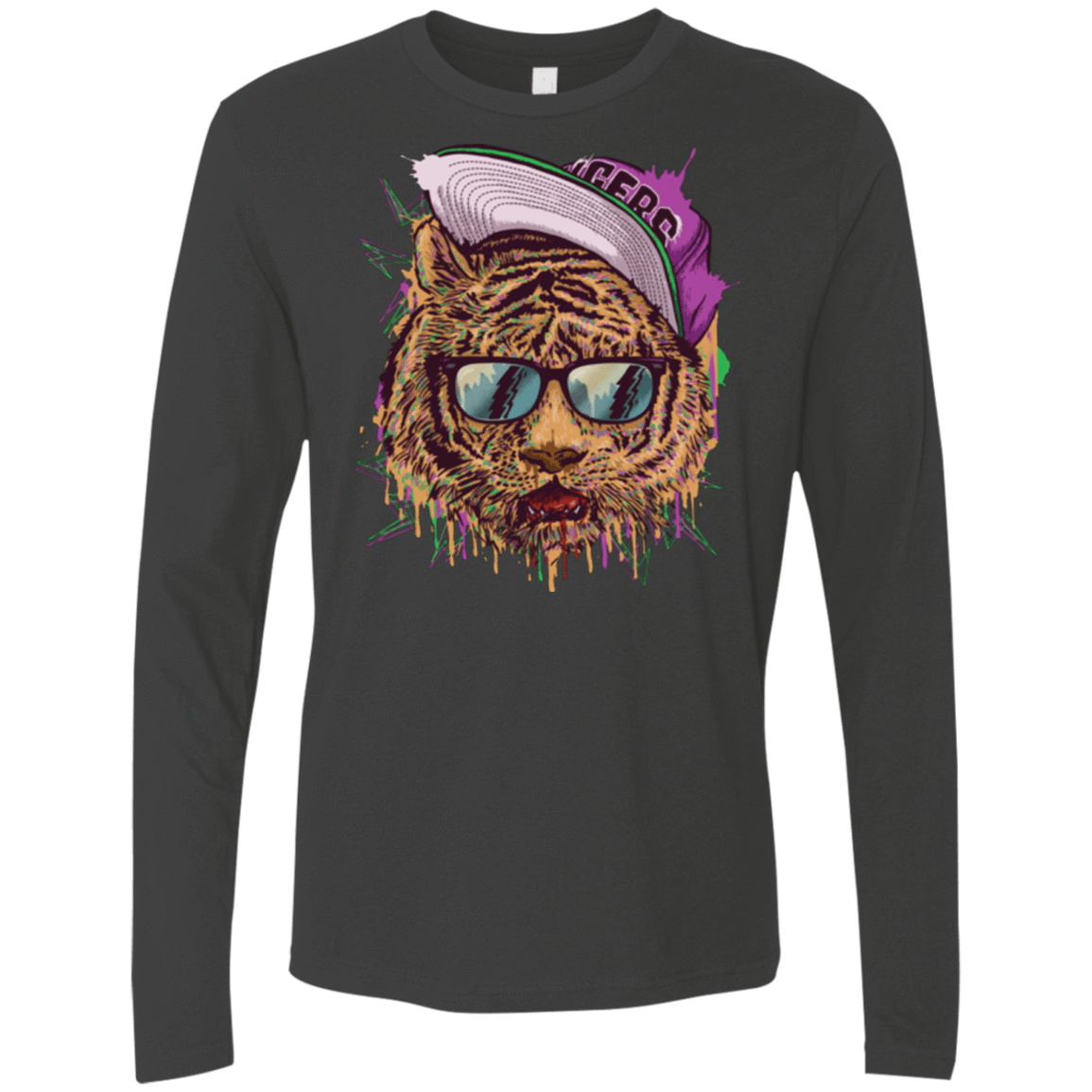 T-Shirts Heavy Metal / Small Bayside Tigers Men's Premium Long Sleeve