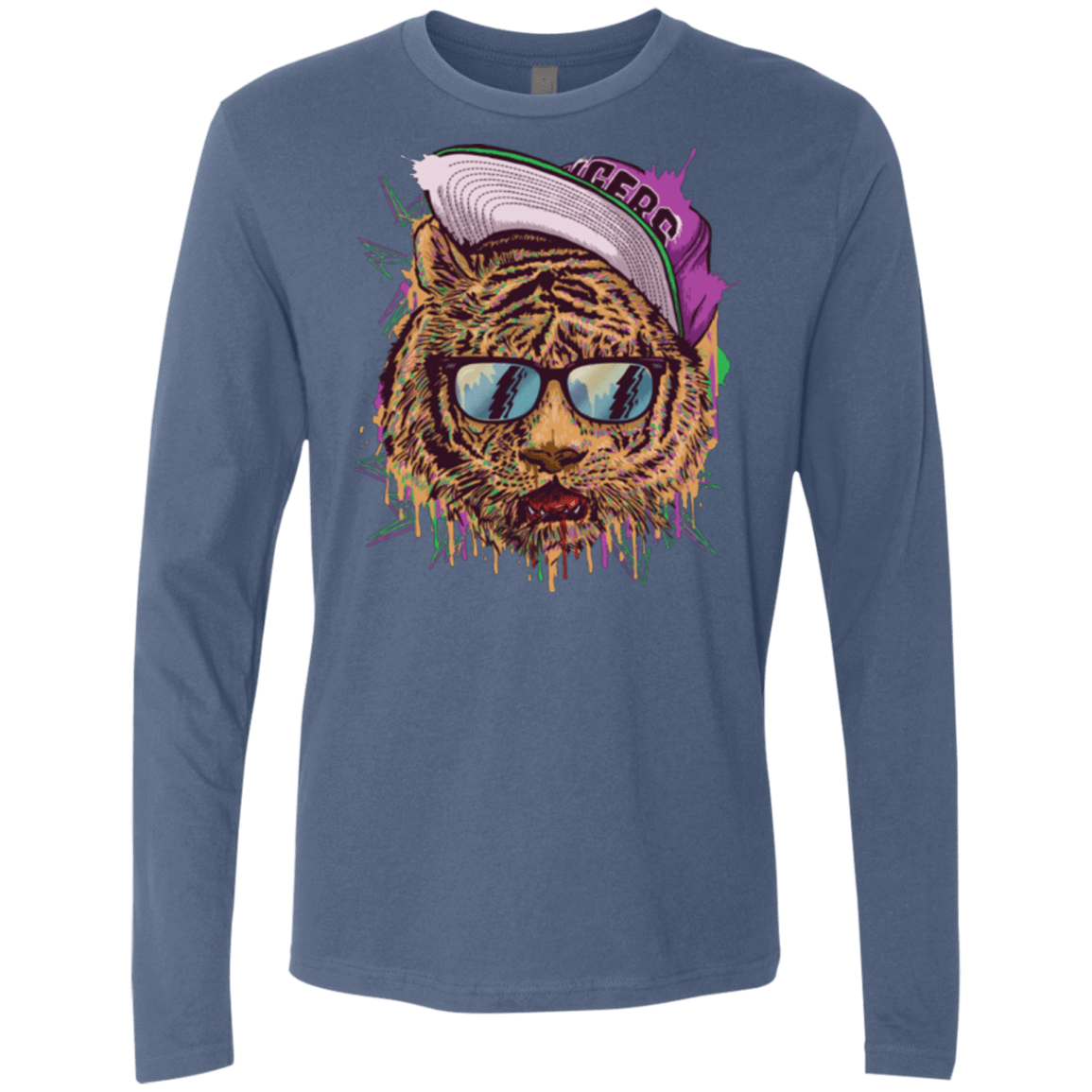 T-Shirts Indigo / Small Bayside Tigers Men's Premium Long Sleeve