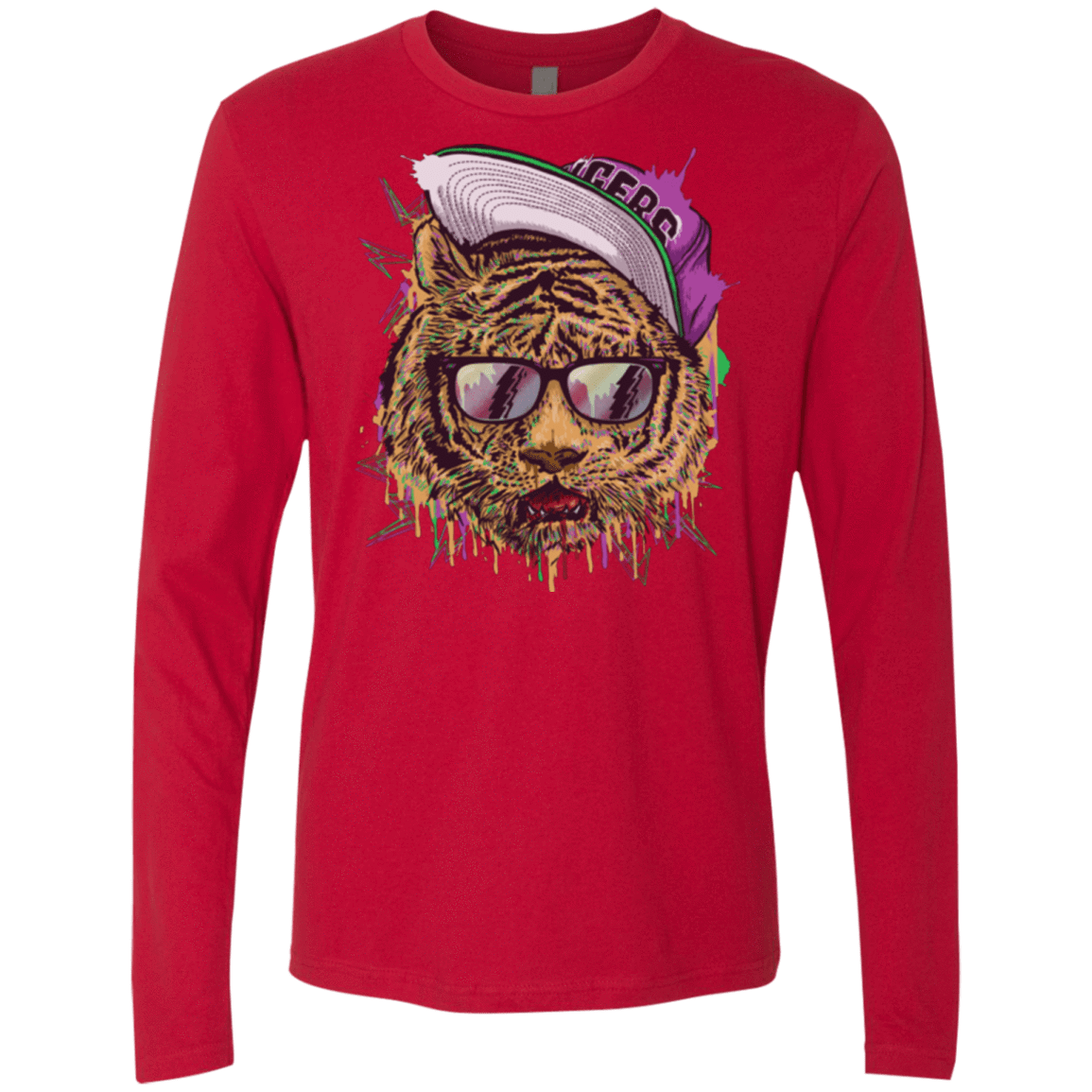 T-Shirts Red / Small Bayside Tigers Men's Premium Long Sleeve