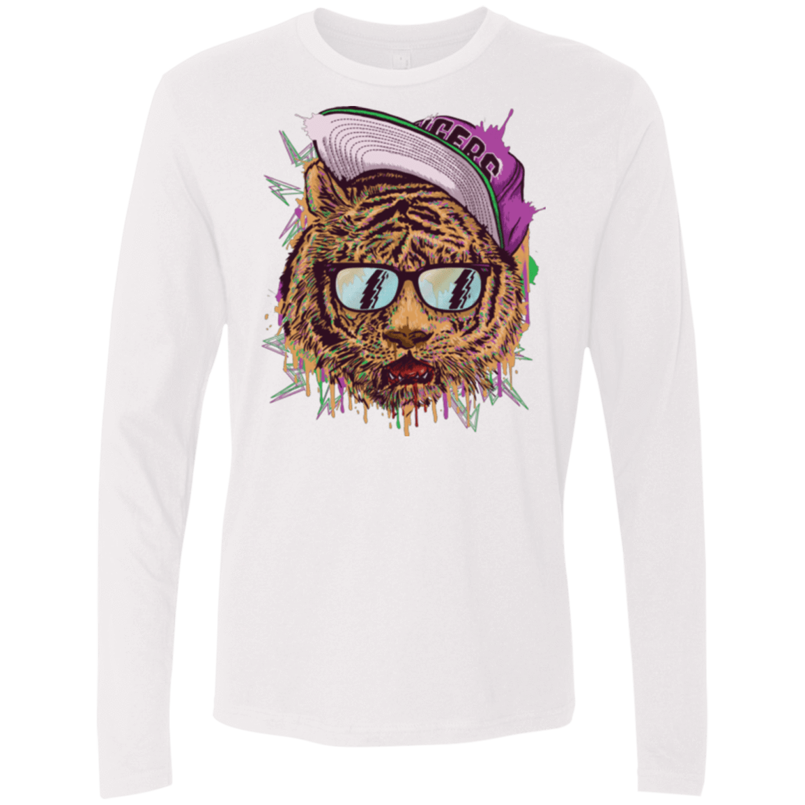 T-Shirts White / Small Bayside Tigers Men's Premium Long Sleeve