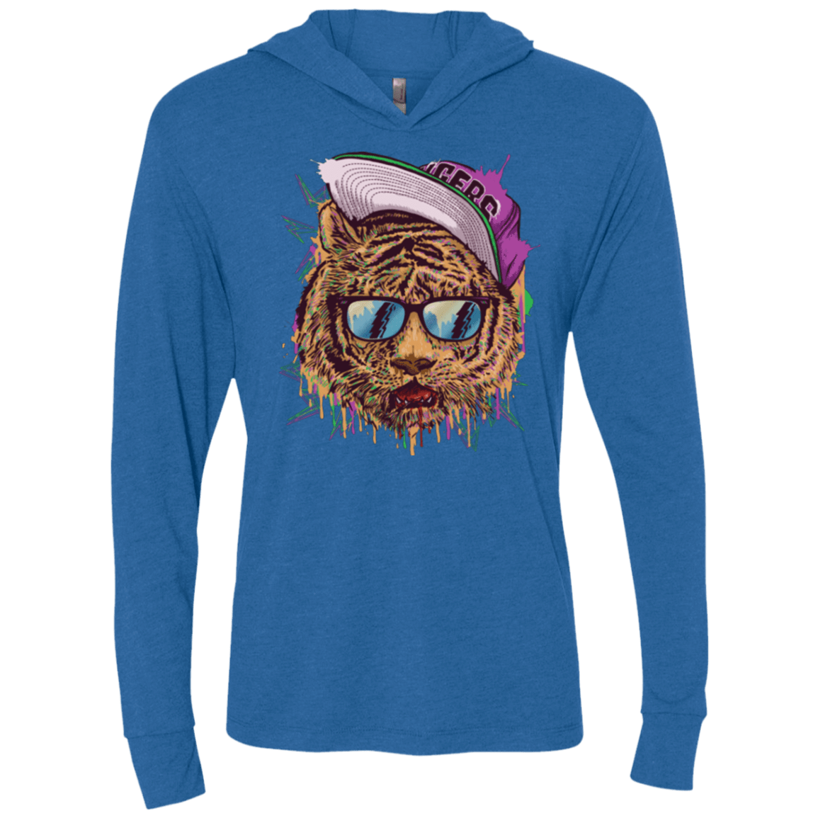 T-Shirts Vintage Royal / X-Small Bayside Tigers Triblend Long Sleeve Hoodie Tee