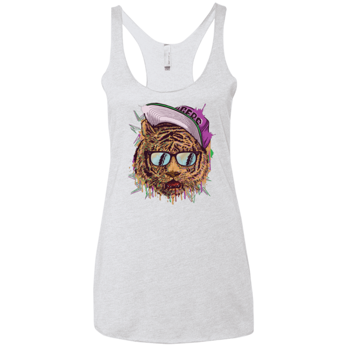 T-Shirts Heather White / X-Small Bayside Tigers Women's Triblend Racerback Tank