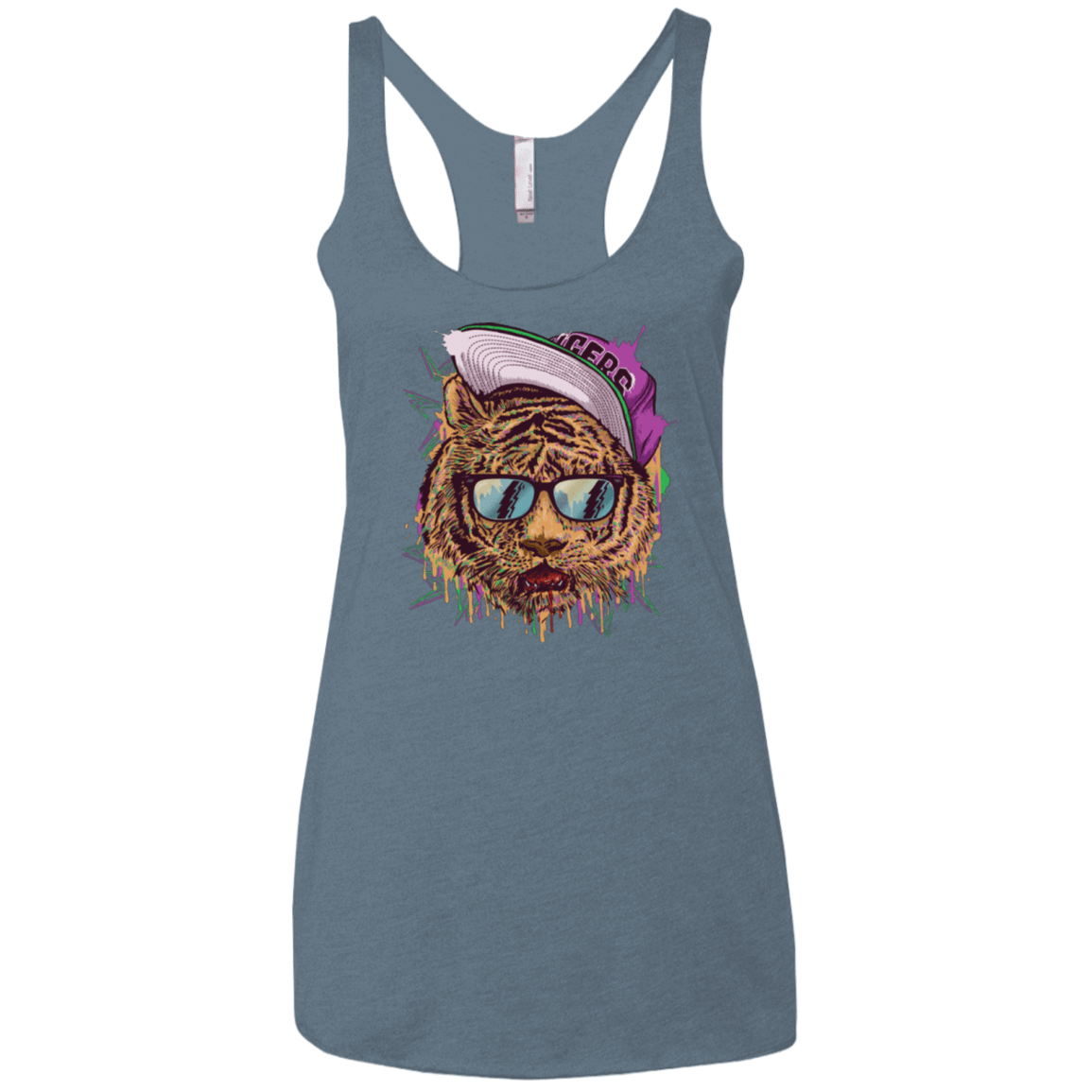 T-Shirts Indigo / X-Small Bayside Tigers Women's Triblend Racerback Tank