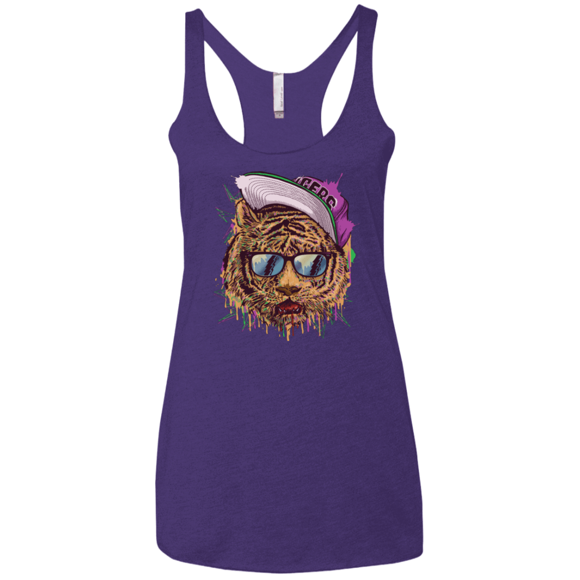 T-Shirts Purple / X-Small Bayside Tigers Women's Triblend Racerback Tank