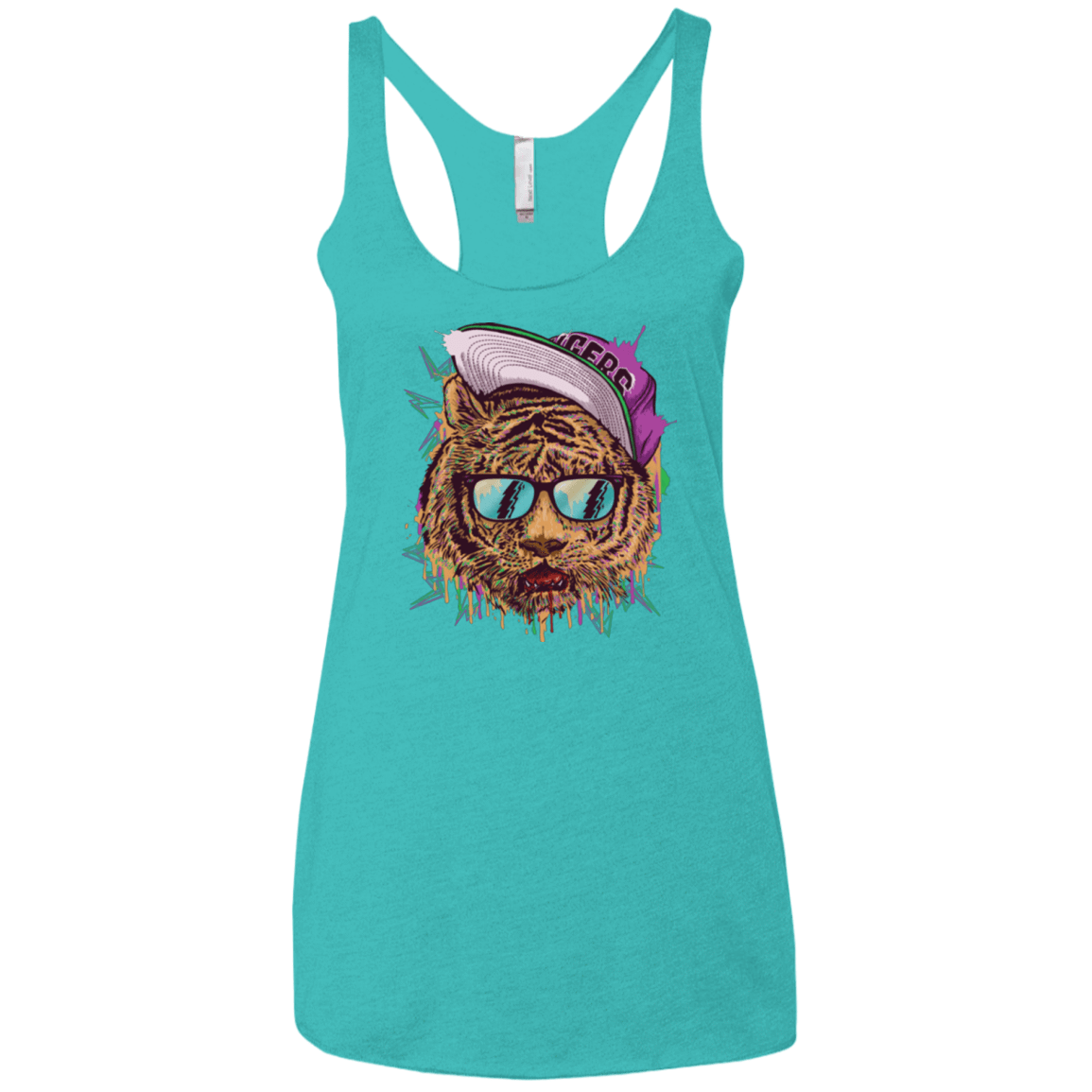 T-Shirts Tahiti Blue / X-Small Bayside Tigers Women's Triblend Racerback Tank