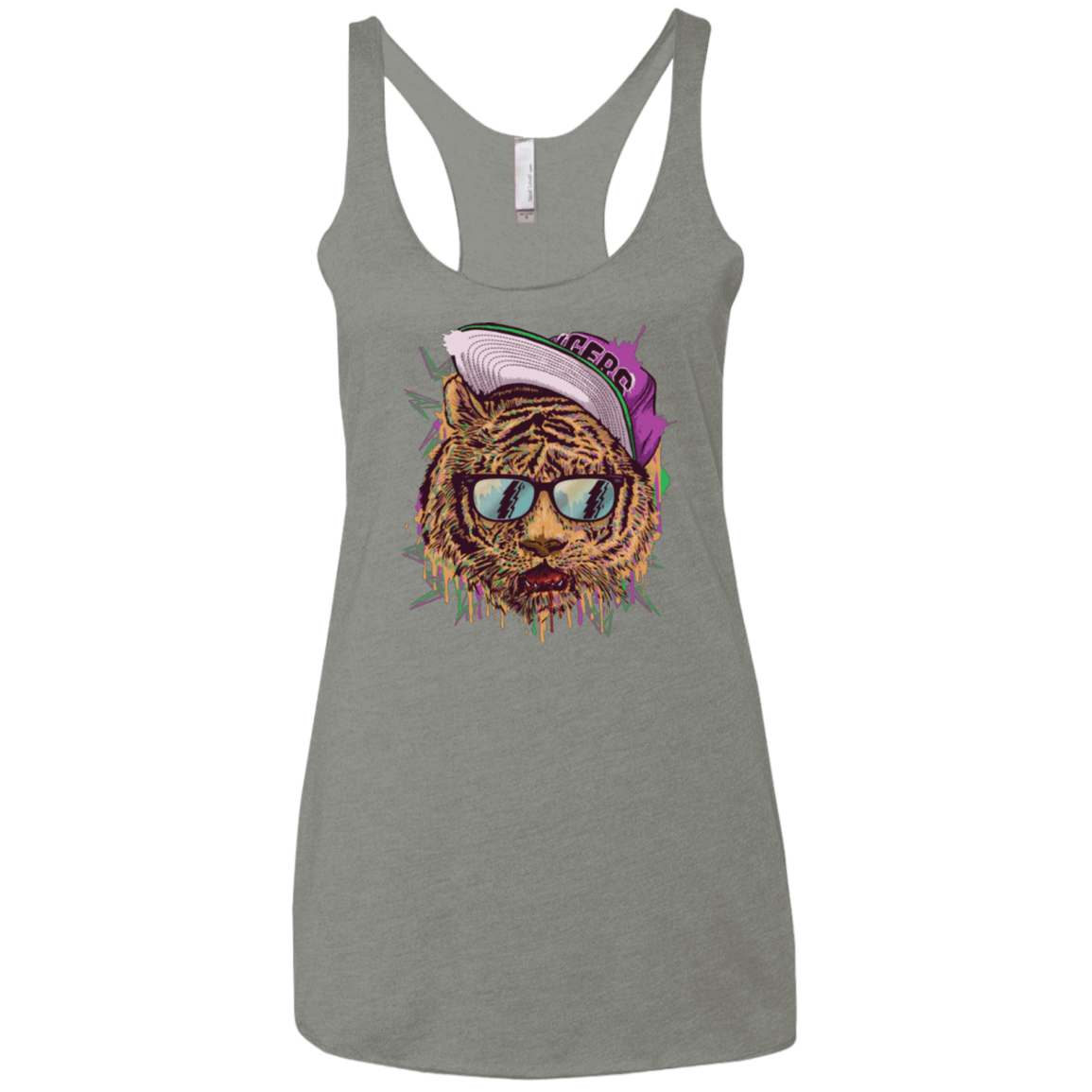 T-Shirts Venetian Grey / X-Small Bayside Tigers Women's Triblend Racerback Tank