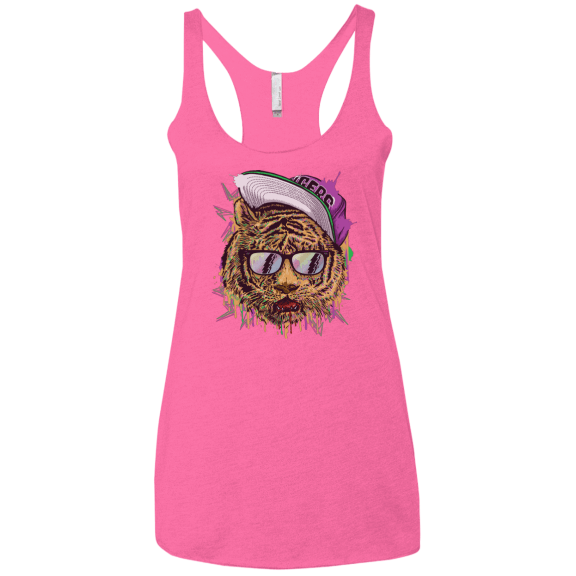 T-Shirts Vintage Pink / X-Small Bayside Tigers Women's Triblend Racerback Tank