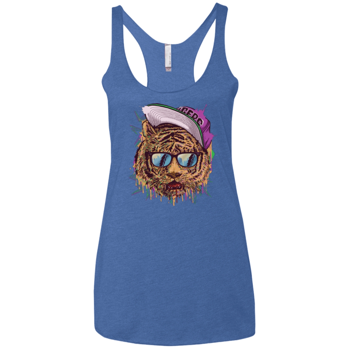 T-Shirts Vintage Royal / X-Small Bayside Tigers Women's Triblend Racerback Tank