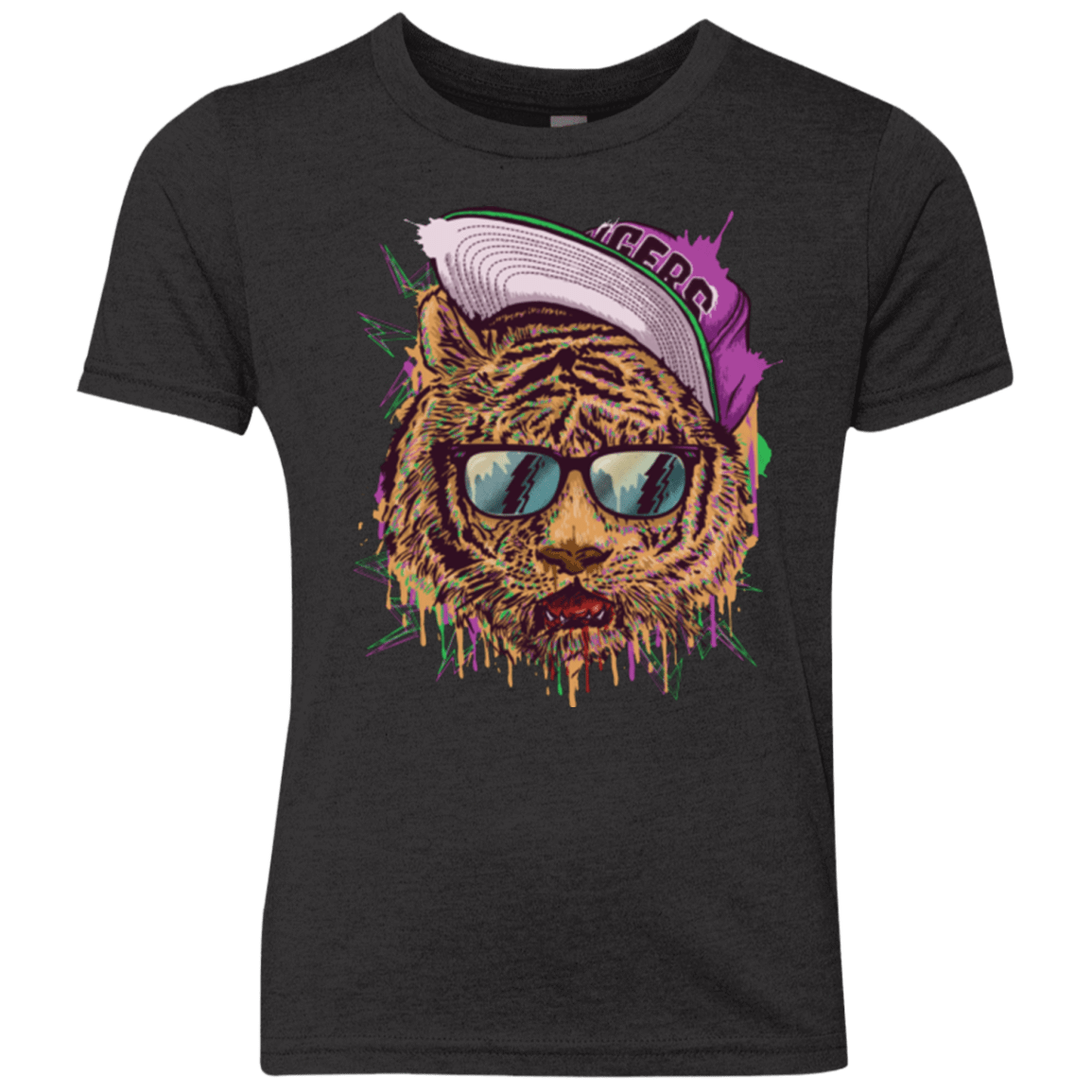 T-Shirts Vintage Black / YXS Bayside Tigers Youth Triblend T-Shirt