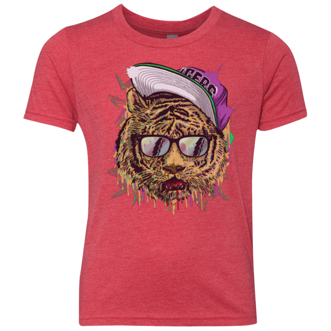 T-Shirts Vintage Red / YXS Bayside Tigers Youth Triblend T-Shirt