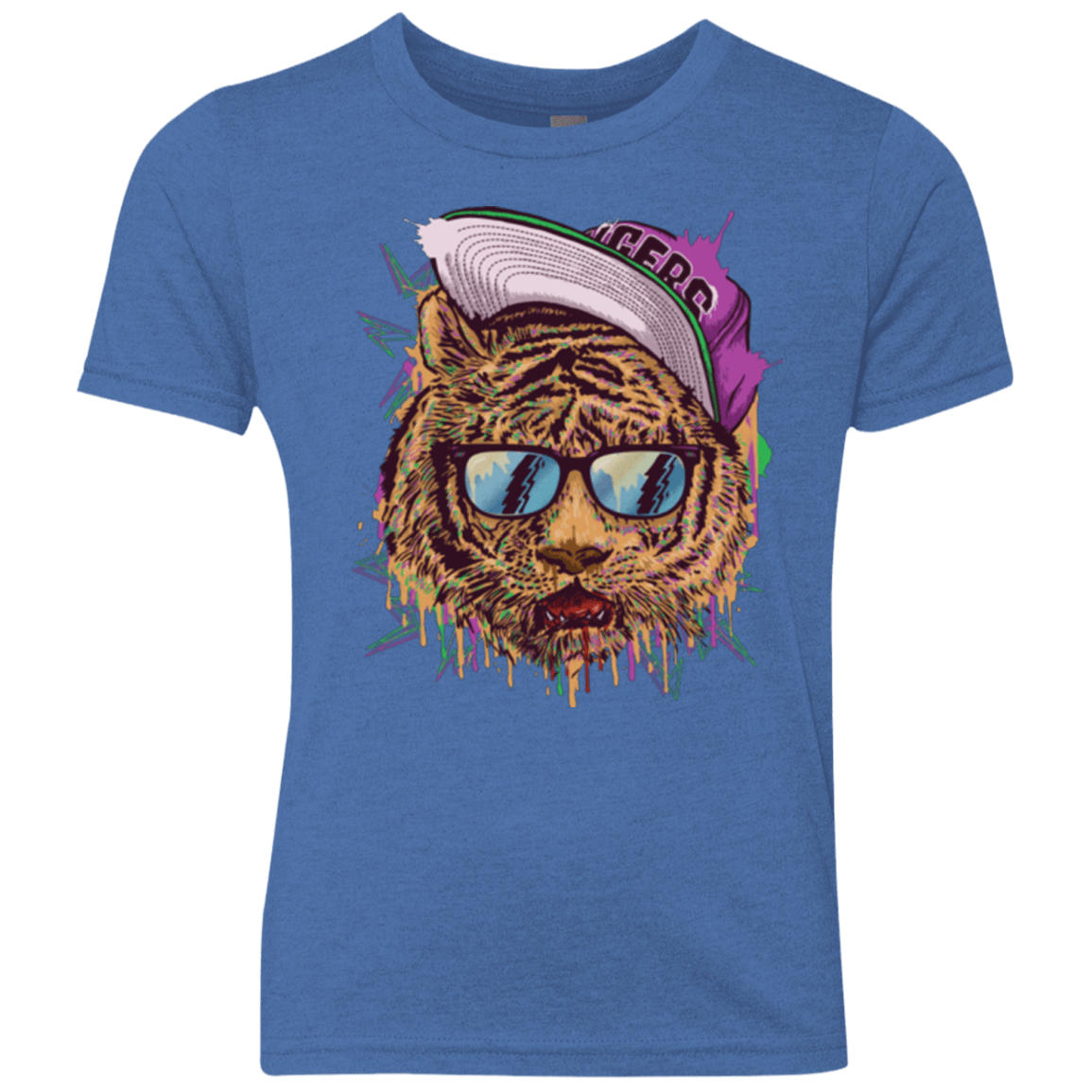 T-Shirts Vintage Royal / YXS Bayside Tigers Youth Triblend T-Shirt