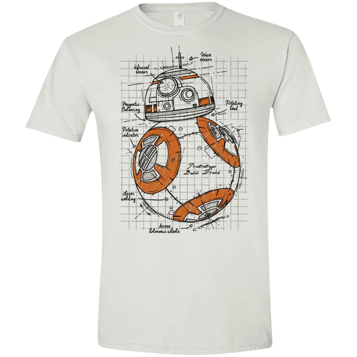 T-Shirts White / X-Small BB-8 Plan Men's Semi-Fitted Softstyle