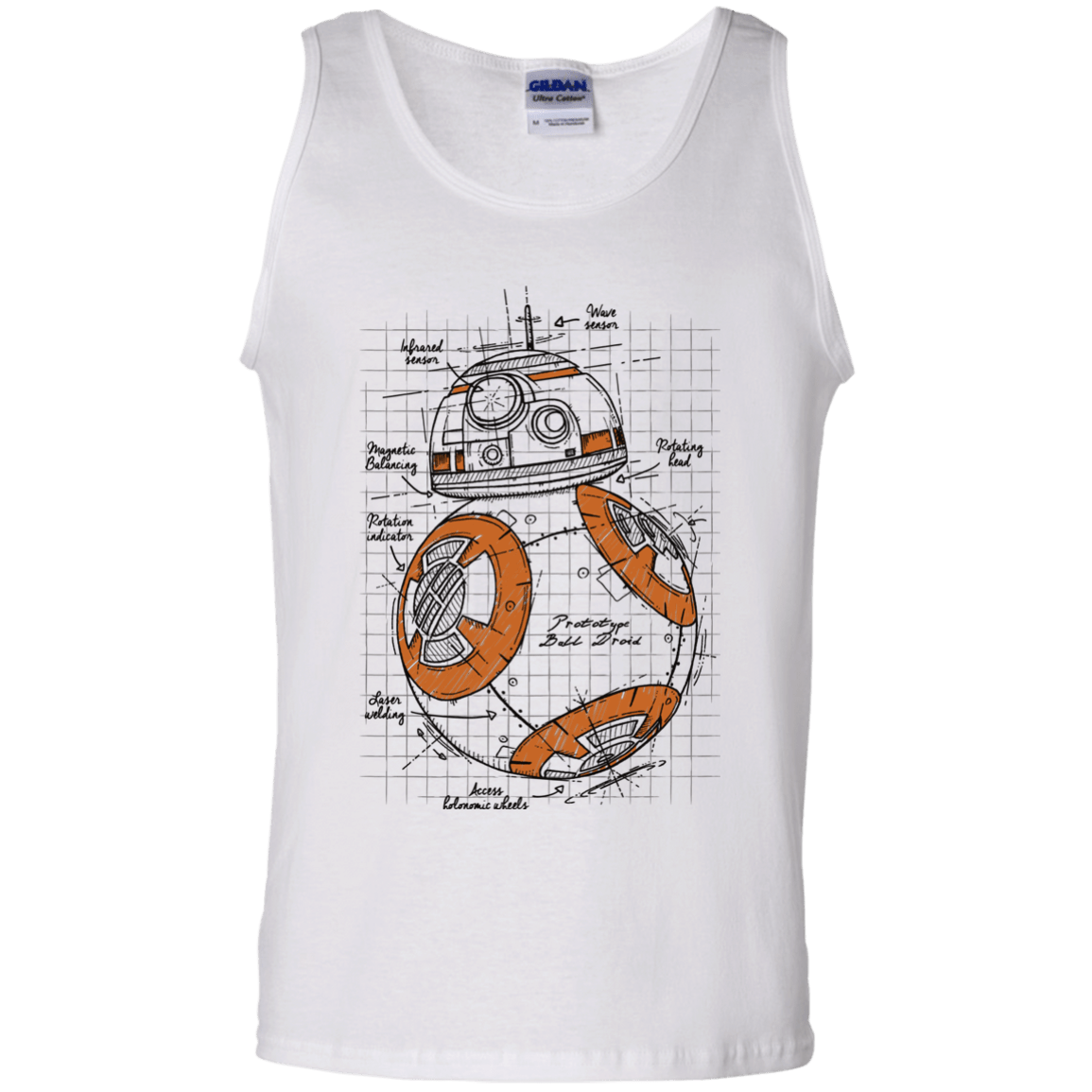 T-Shirts White / S BB-8 Plan Men's Tank Top