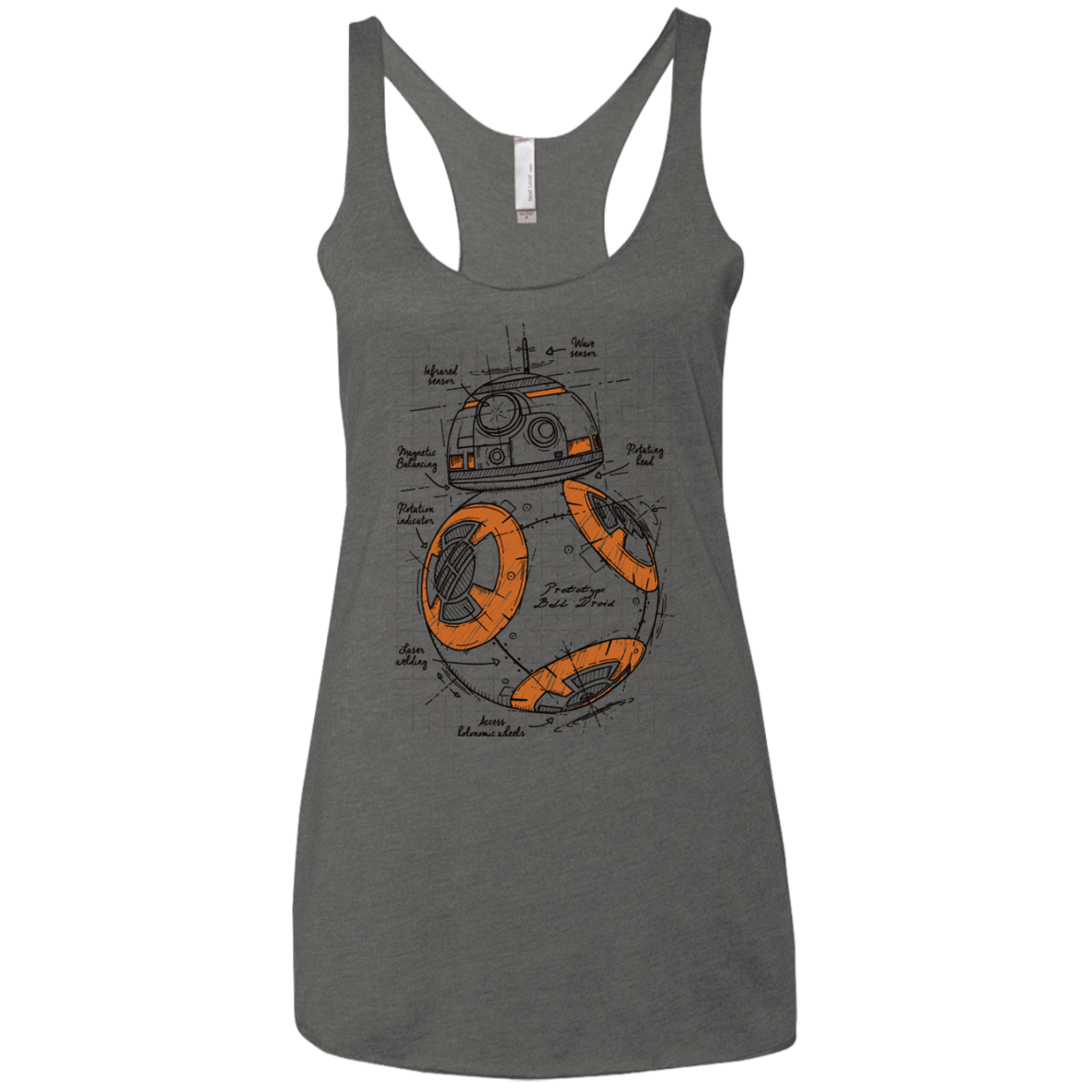 T-Shirts Premium Heather / X-Small BB-8 Plan Women's Triblend Racerback Tank